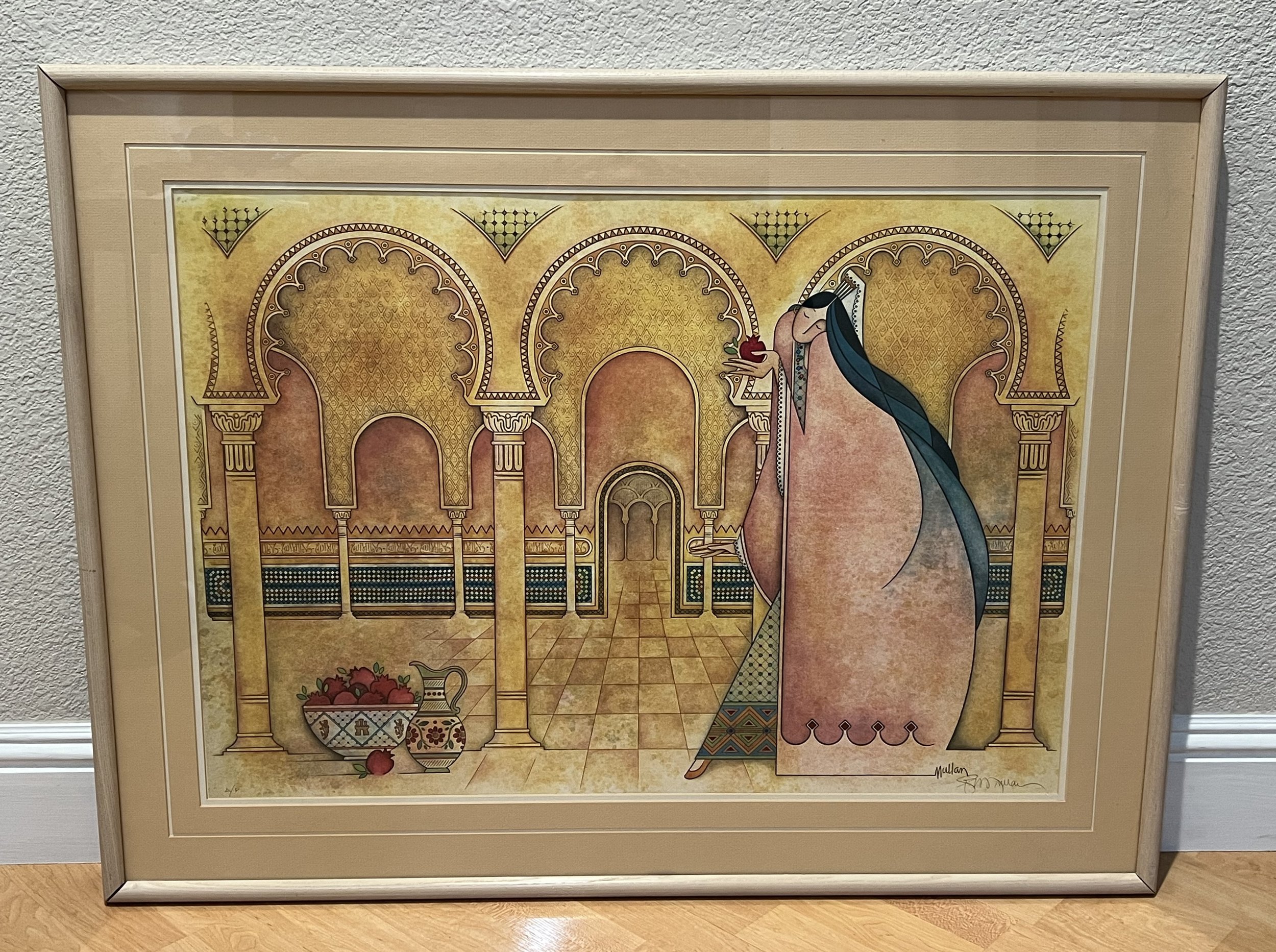 Lithograph by GE Mullan La Dama de Granada A/P Signed — Lady Lore